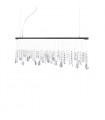 Suspension Stretta Noir chromé 1 ampoule 44cm