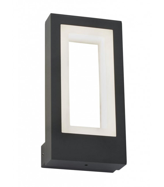 Lampada da parete moderna Berlin Plastic, modanatura in alluminio in metallo bianco opalino, grigio