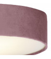 Plafonnier Drum 2 ampoules Plastique,velours,acier doux blanc,rose,gel