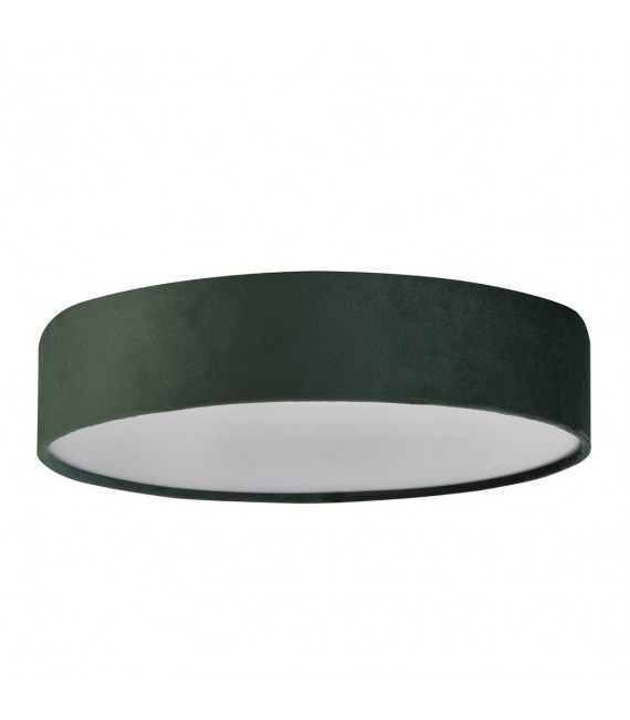 Plafoniera Drum 3 lampadine Plastica, velluto, acciaio dolce bianco, verde, gel