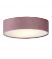 Plafonnier Drum 3 ampoules Plastique,velours,acier doux blanc,rose,gel