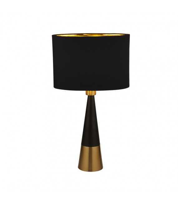 Lampada da tavolo Tavolo Acciaio dolce Nero opaco 1 lampadina 58cm