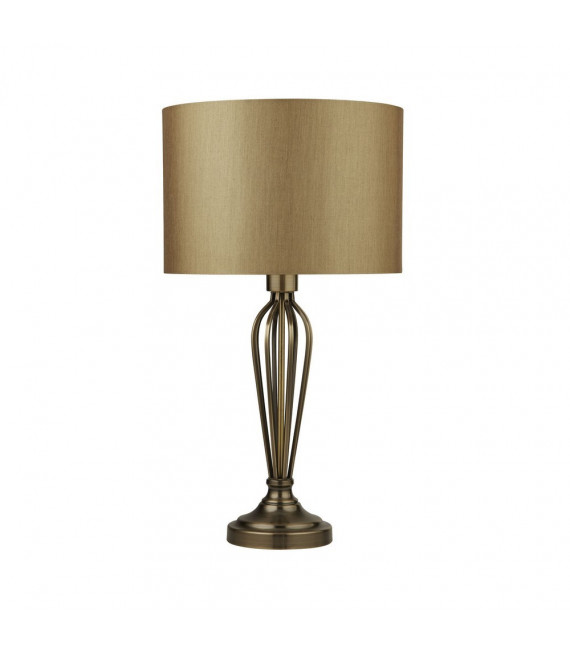 Tischlampe Tisch Baustahl Antikmessing 1 Glühbirne 60cm