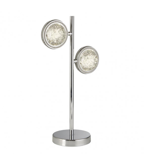 Lampe Design Quartz Verre,acrylique,acier doux Chrome,Transparent 2 ampoules 45,5cm