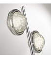 Design lamp Quartz Glass, acrylic, mild steel Chrome, Transparent 2 bulbs 45.5cm