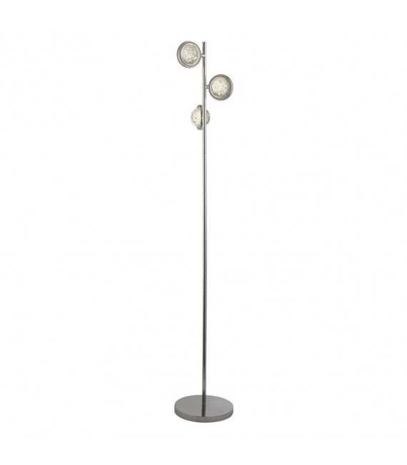 Floor lamp Quartz Glass, stainless steel, mild steel Chrome, Transparent