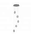 Suspension Quartz 5 ampoules Verre,acier inoxydable,acier doux Chrome,Transparent
