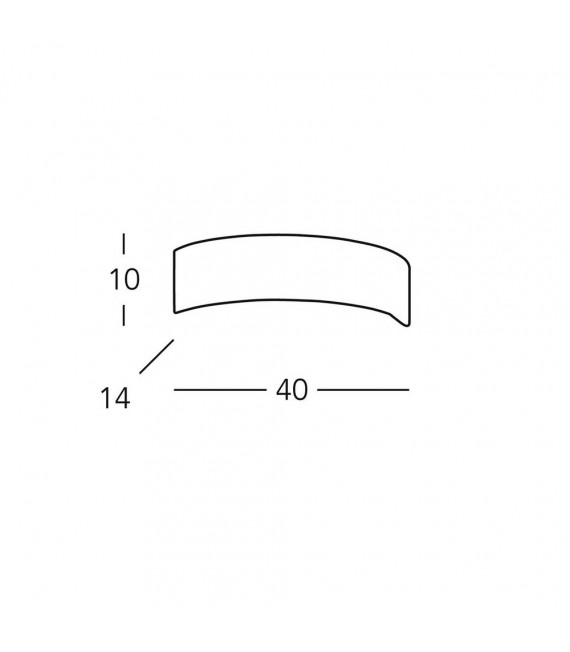 Arco white plaster wall light 1 bulb 10cm