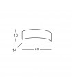 Arco white plaster wall light 1 bulb 10cm
