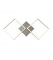 Wall integrated LED ceiling light 2 gray aluminum bulbs