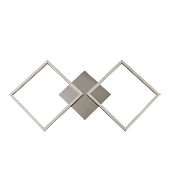 Plafonnier LED intégré Wall 2 ampoules Aluminium Gris