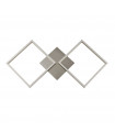 Wall integrated LED ceiling light 2 gray aluminum bulbs
