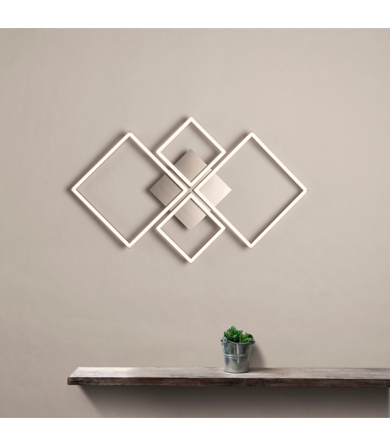 Plafonnier LED intégré Wall Aluminium Aluminium brossé