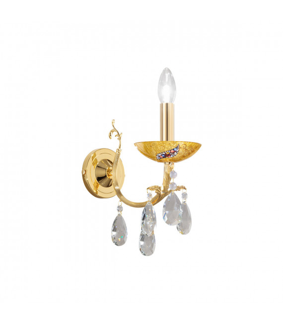 Wandleuchte Victoria 24 Karat Gold 1 Glühbirne 20cm
