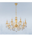 Victoria 24 carat gold chandelier without lampshades 8 bulbs 55cm