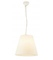 Outdoor Led pendant light White steel 1 bulb 30cm