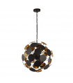 Suspension Discus Plastique Noir 4 ampoules 47cm