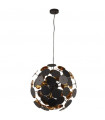 Suspension Discus Plastique Noir 6 ampoules 54cm