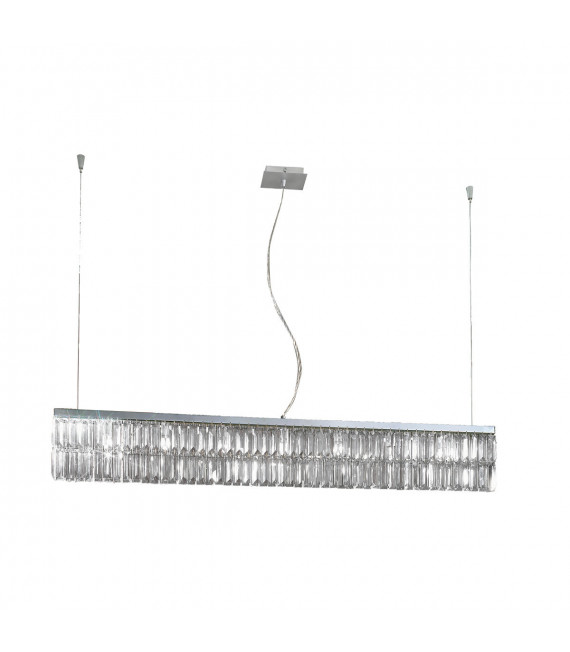 Prisma Chrome pendant light 10 bulbs 28cm