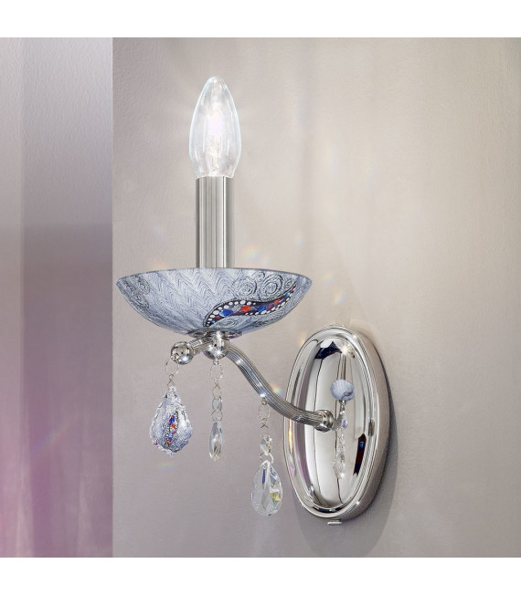 Applique murale Carmen Chrome 1 ampoule 16cm
