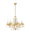 Chandelier without lampshades Carmen 24 carats gold 8 bulbs 52cm