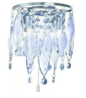 Design wall light Spindle Chrome 2 bulbs 25cm