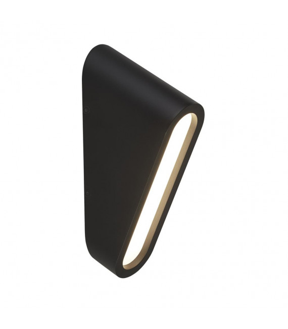 Applique moderna Dover Plastic, fusione di alluminio nero, bianco opalino