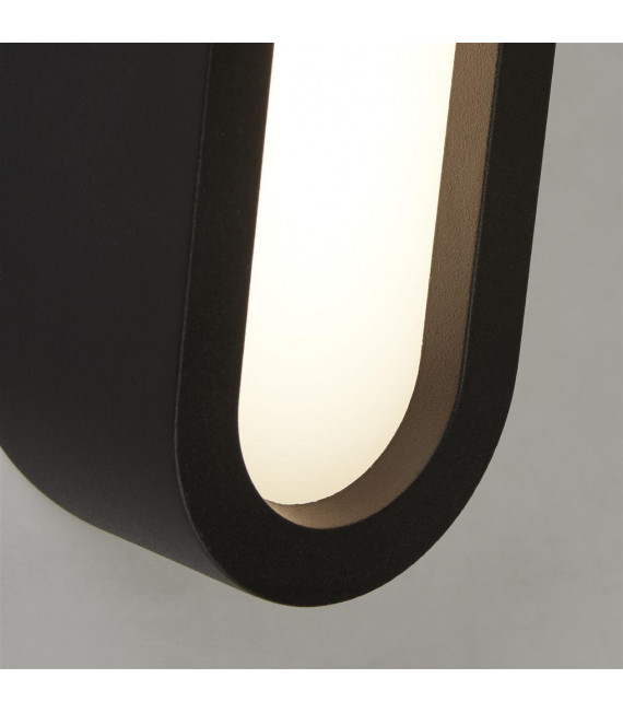 Modern wall light Dover Plastic, aluminum metal casting Black, opal white