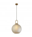 Suspension Snowdrop Verre,acier doux Laiton,verre acide 1 ampoule 41cm