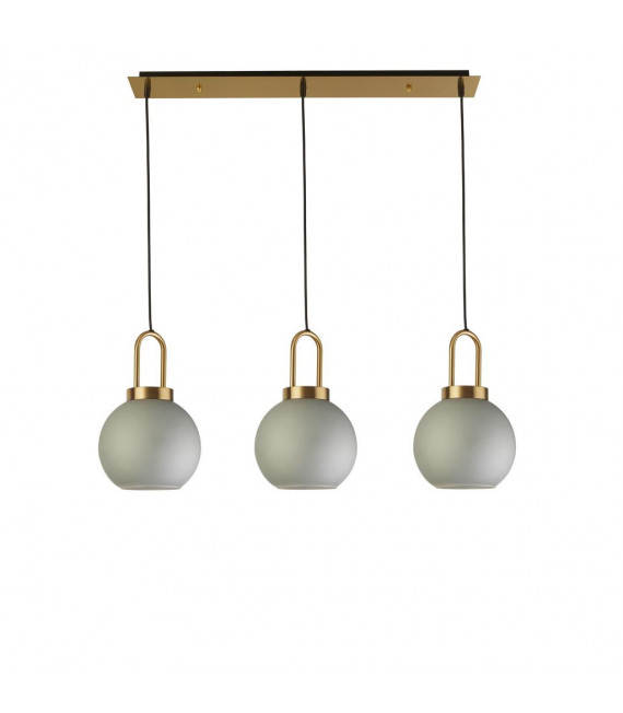 Ciondolo bucaneve Vetro, acciaio dolce Ottone, vetro acidato 3 lampadine 30cm
