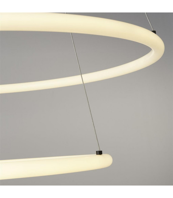 Plafonnier LED intégré Revolve Acrylique,acier doux blanc,Noir mat