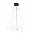 Plafonnier LED intégré Revolve Acrylique,acier doux blanc,Noir mat