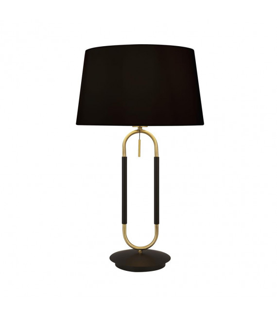 Lampe de table Jazz Plastique,velours,acier doux Noir,laiton satiné,Noir 1 ampoule 47cm