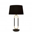 Table lamp Jazz Plastic, velvet, mild steel Black, satin brass, Black 1 bulb 47cm