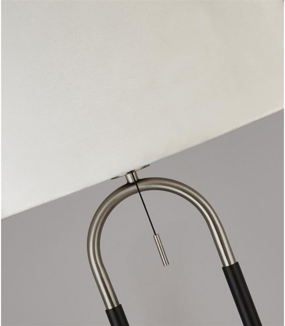 Jazz table lamp Plastic, velvet, mild steel Satin silver, white, black 1 bulb 47cm