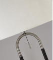 Lampe de table Jazz Plastique,velours,acier doux Argent satiné, blanc,Noir 1 ampoule 47cm
