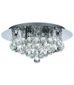 Plafonnier Design Bathroom Cristal Chrome 4 ampoules 17,5cm