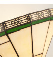 Wall light New York 1 bulb Tiffany glass, steel Black, green, Pearly