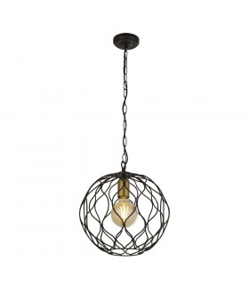 Finesse pendant light Mild steel Matt black 1 bulb 33cm