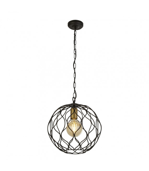 Finesse lámpara colgante Acero dulce Negro mate 1 bombilla 33cm