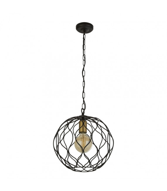Lampada a sospensione Finesse Acciaio dolce Nero opaco 1 lampadina 33cm
