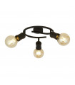 Ceiling light Dance 3 bulbs Mild steel Black,sabBlack