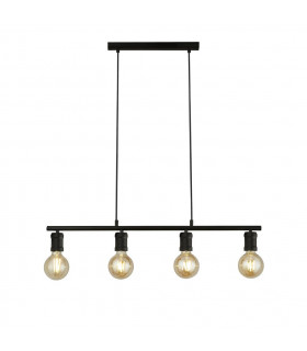 Lampada a sospensione Dance Mild steel Black,sabBlack 4 lampadine 12cm