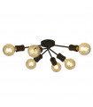 Plafonnier Dance 6 ampoules Acier doux Noir