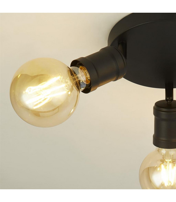 Spot Dance 3-Light Ceiling Light Mild Steel Black,sabBlack