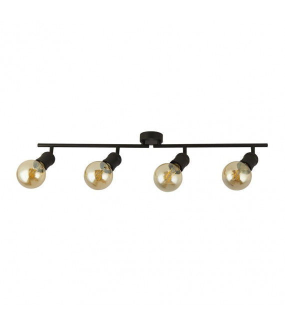 Barre de spots Dance 4 ampoules Acier doux Noir,sabNoir