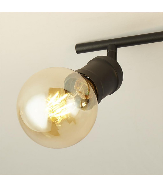 Barra spot da ballo 4 lampadine Acciaio dolce Nero, sabBlack