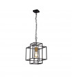Suspension Crate Acier doux Noir mat 1 ampoule 76,5cm