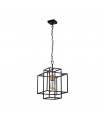 Suspension Crate Acier doux Noir mat 1 ampoule 76,5cm