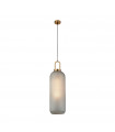 Design pendant Pipette Glass, mild steel Brass, acid glass 1 bulb 53.5cm